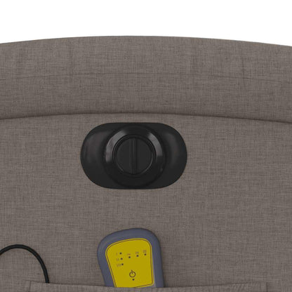 vidaXL Massagesessel Elektrisch Taupe Stoff
