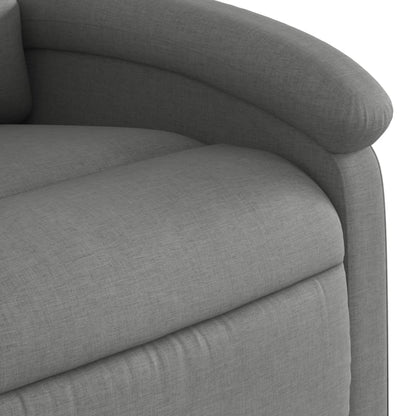 vidaXL Elektrischer Massagesessel mit Aufstehhilfe Dunkelgrau Stoff