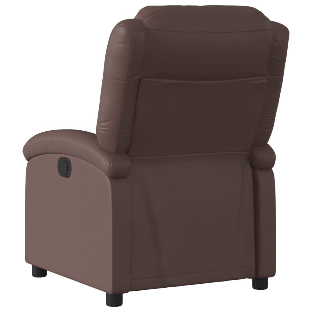 vidaXL Elektrischer Relaxsessel Braun Kunstleder