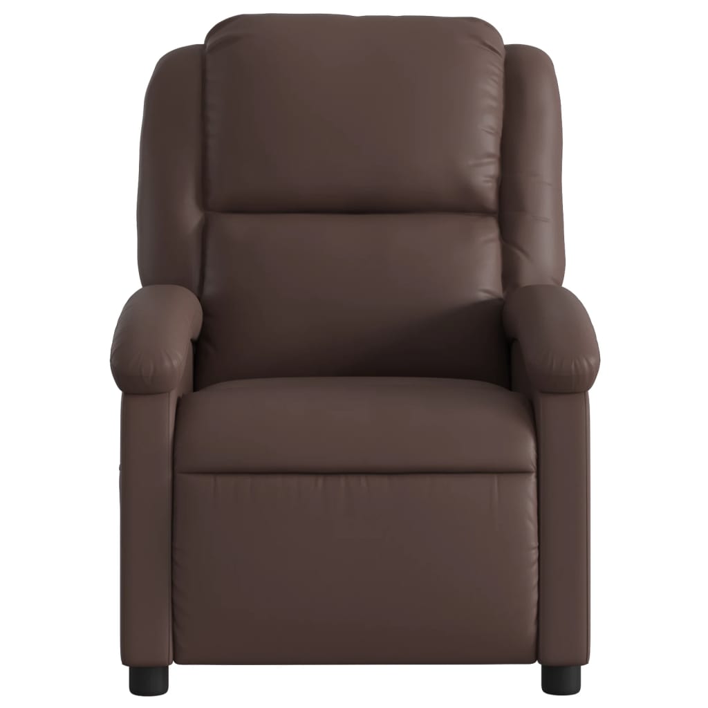 vidaXL Elektrischer Relaxsessel Braun Kunstleder