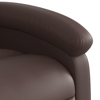 vidaXL Elektrischer Relaxsessel Braun Kunstleder