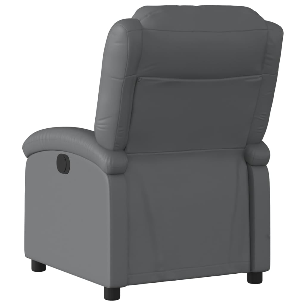 vidaXL Relaxsessel Elektrisch Grau Kunstleder