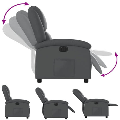 vidaXL Relaxsessel Elektrisch Grau Kunstleder