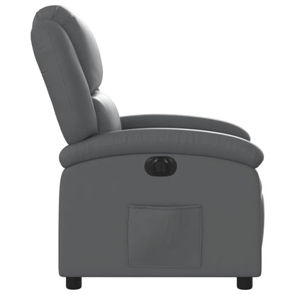 vidaXL Relaxsessel Elektrisch Grau Kunstleder