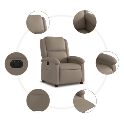 vidaXL Relaxsessel Elektrisch Cappuccino-Braun Kunstleder