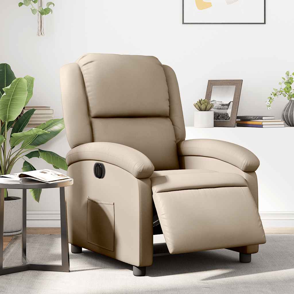 vidaXL Relaxsessel Elektrisch Cappuccino-Braun Kunstleder