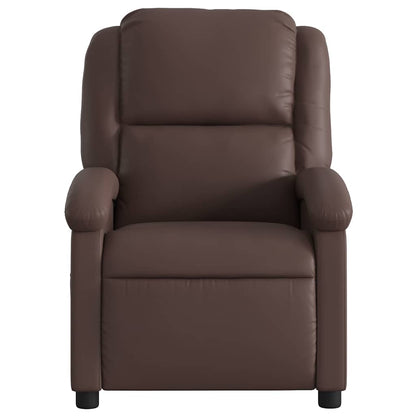 vidaXL Massagesessel Elektrisch Braun Kunstleder