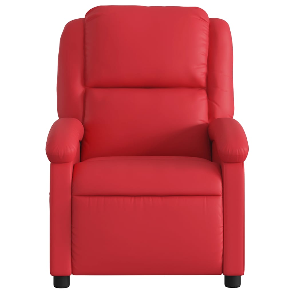 vidaXL Massagesessel Elektrisch Rot Kunstleder