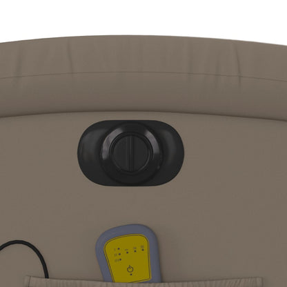 vidaXL Massagesessel Elektrisch Cappuccino-Braun Kunstleder