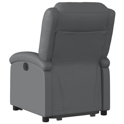 vidaXL Relaxsessel mit Aufstehhilfe Grau Kunstleder