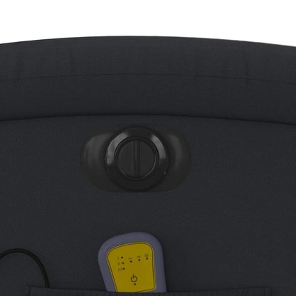 vidaXL Massagesessel Elektrisch Schwarz Echtleder