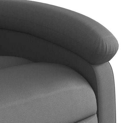 vidaXL Massagesessel Elektrisch Grau Echtleder