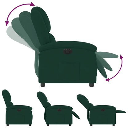 vidaXL Relaxsessel Elektrisch Dunkelgrün Samt