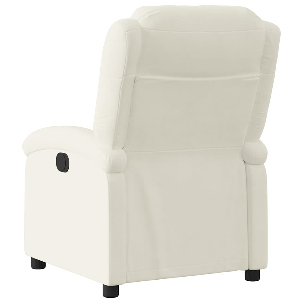 vidaXL Relaxsessel Elektrisch Creme Samt