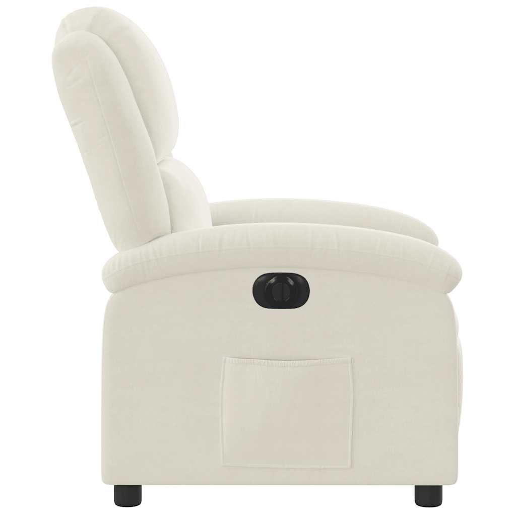 vidaXL Relaxsessel Elektrisch Creme Samt