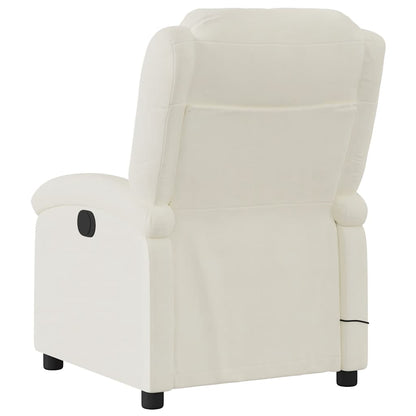 vidaXL Massagesessel Elektrisch Creme Samt