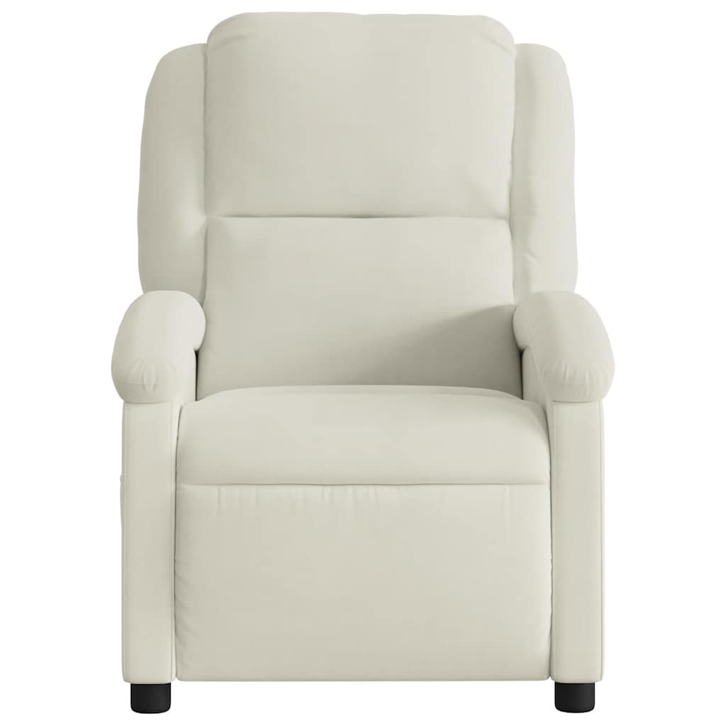 vidaXL Massagesessel Elektrisch Creme Samt