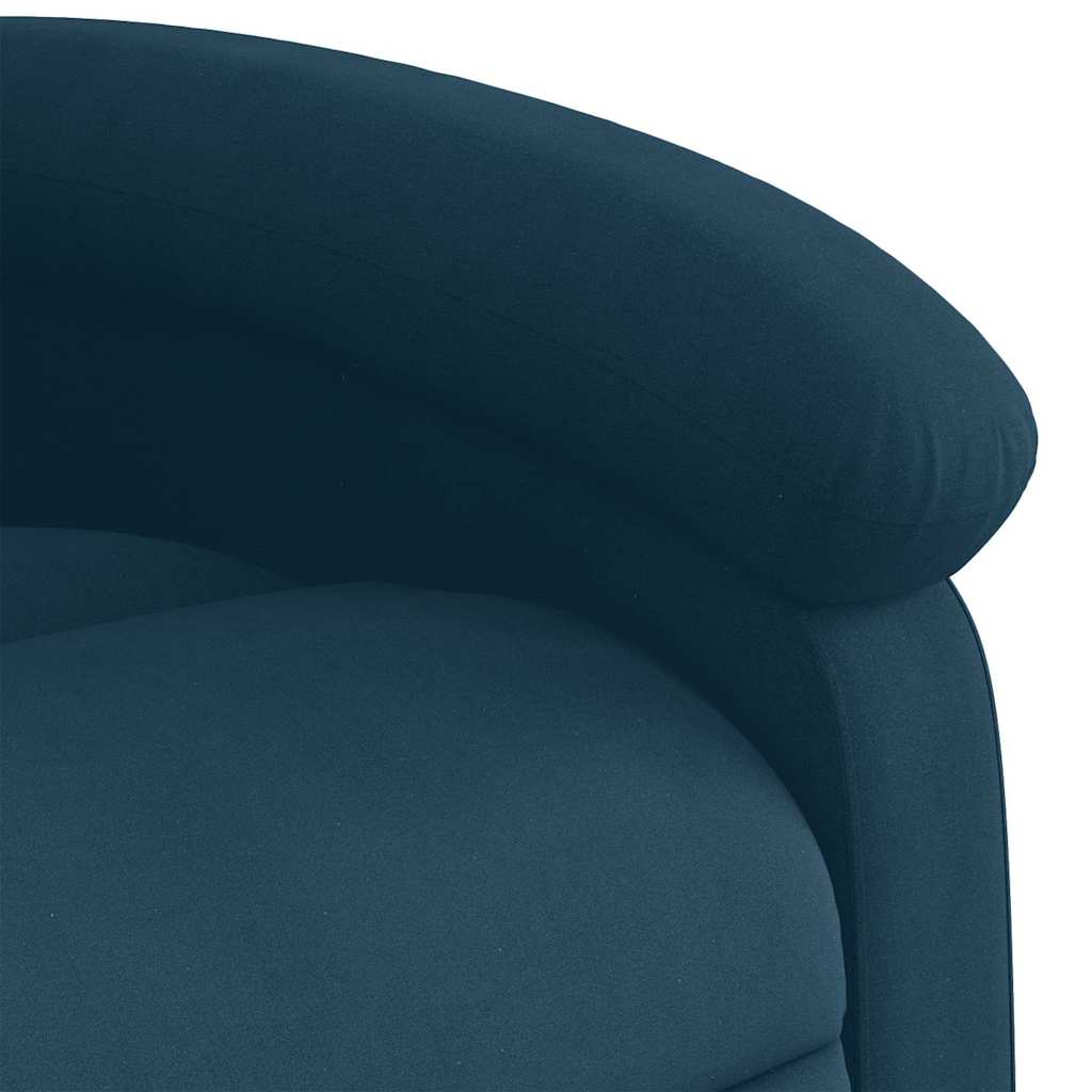 vidaXL Massagesessel Elektrisch Blau Samt