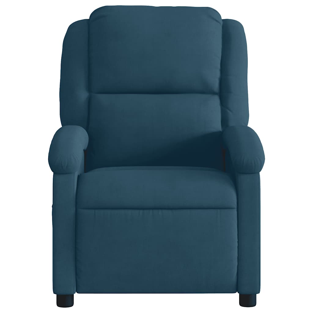 vidaXL Massagesessel Elektrisch Blau Samt
