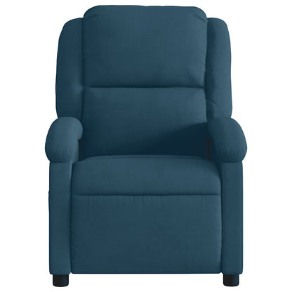 vidaXL Massagesessel Elektrisch Blau Samt