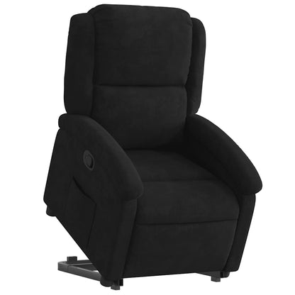 vidaXL Relaxsessel mit Aufstehhilfe Schwarz Samt