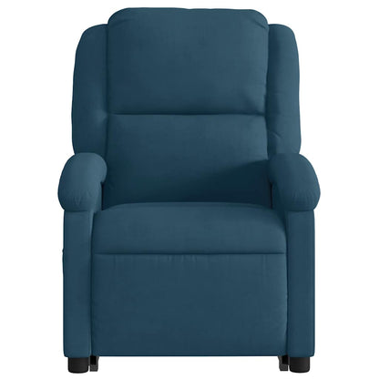 vidaXL Relaxsessel mit Aufstehhilfe Blau Samt