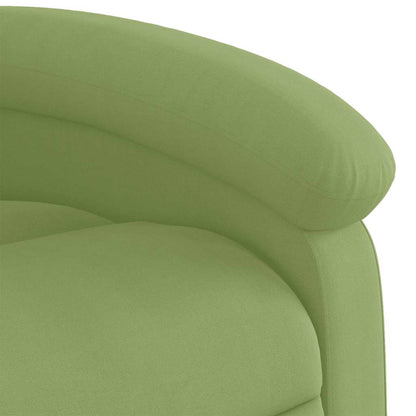 vidaXL Massagesessel mit Aufstehhilfe Hellgrün Samt