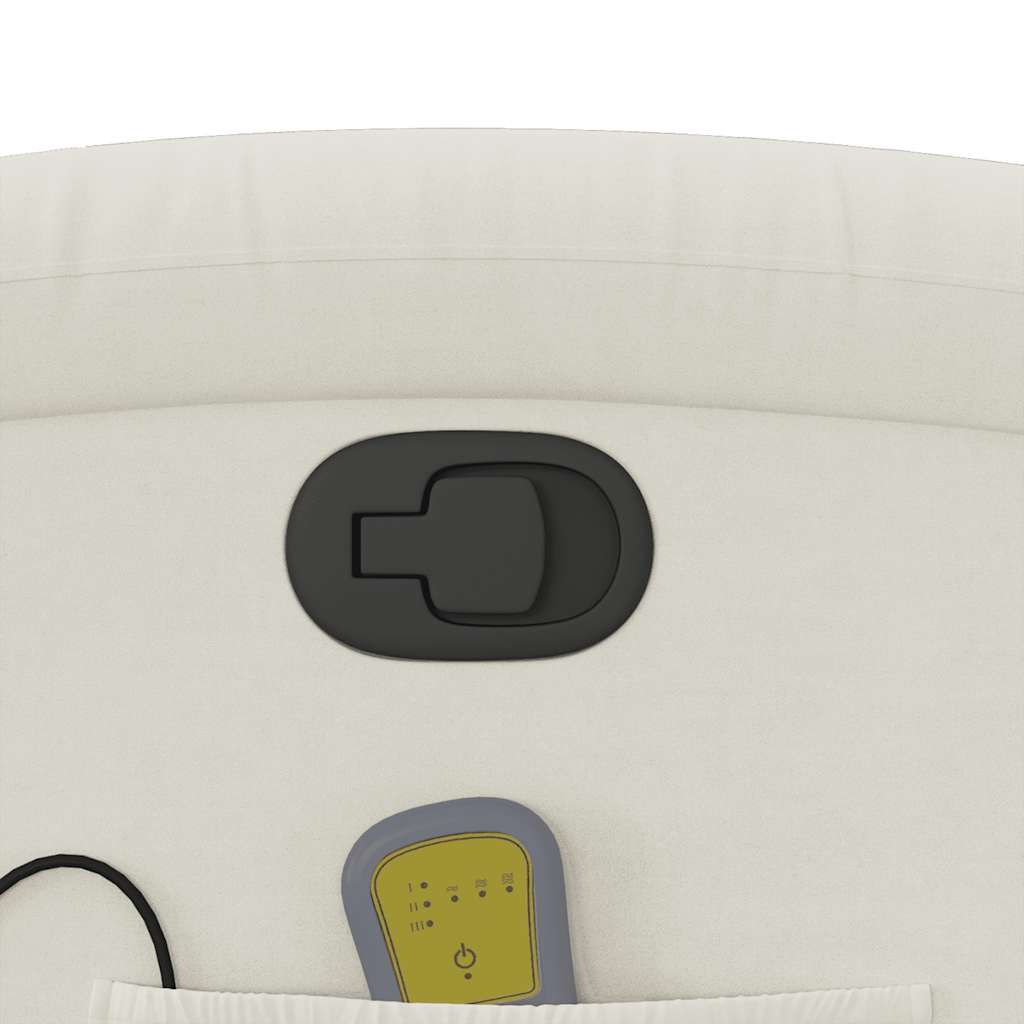 vidaXL Fauteuil de massage releveur crème velours