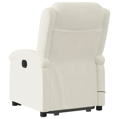 vidaXL Fauteuil de massage releveur crème velours