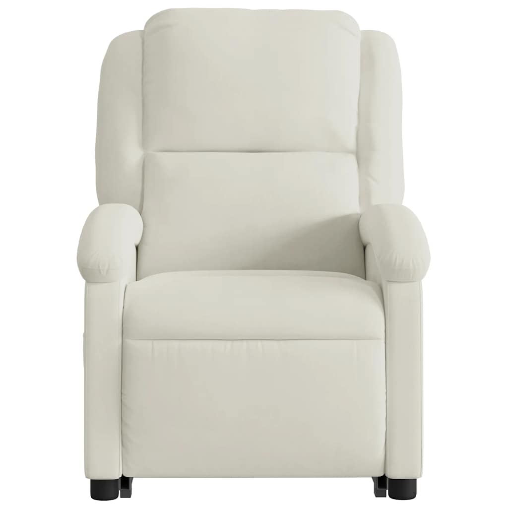 vidaXL Fauteuil de massage releveur crème velours