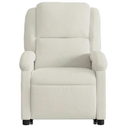 vidaXL Fauteuil de massage releveur crème velours