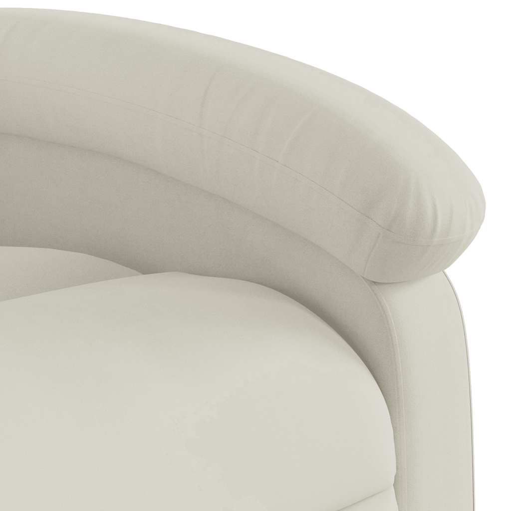 vidaXL Fauteuil de massage releveur crème velours