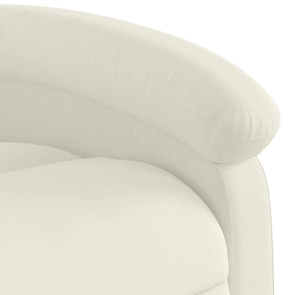 vidaXL Massagesessel mit Aufstehhilfe Elektrisch Creme Samt
