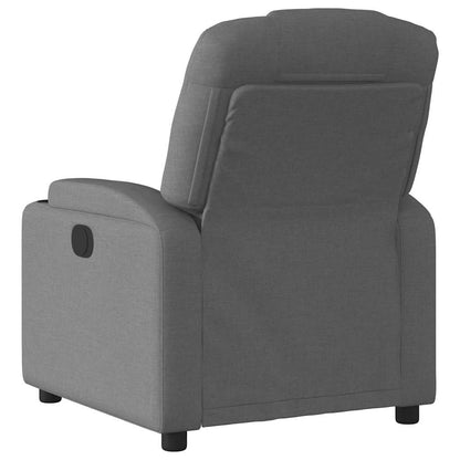 vidaXL Fauteuil relax électrique en tissu gris foncé