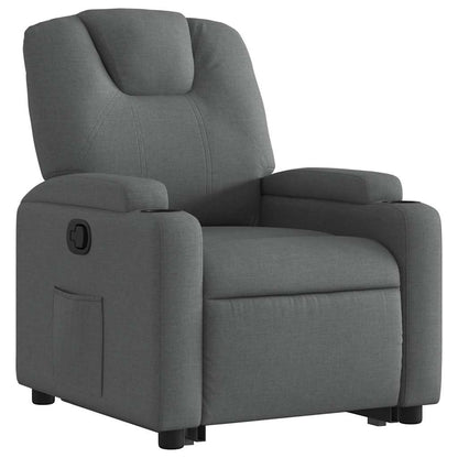 vidaXL Relaxsessel mit Aufstehhilfe Dunkelgrau Stoff
