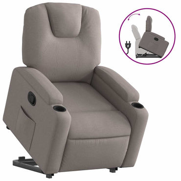 vidaXL Fauteuil relax avec fonction releveur Tissu taupe
