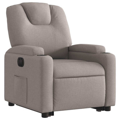 vidaXL Fauteuil releveur électrique taupe en tissu