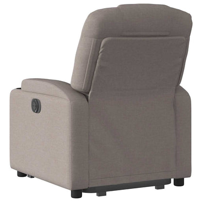 vidaXL Fauteuil releveur électrique taupe en tissu