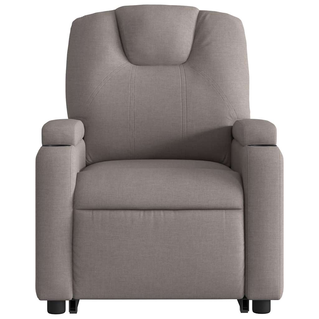 vidaXL Fauteuil releveur électrique taupe en tissu