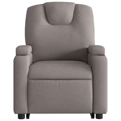 vidaXL Fauteuil releveur électrique taupe en tissu