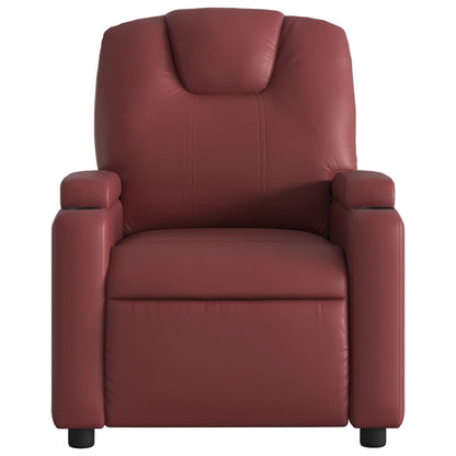 vidaXL Relaxsessel Elektrisch Weinrot Kunstleder