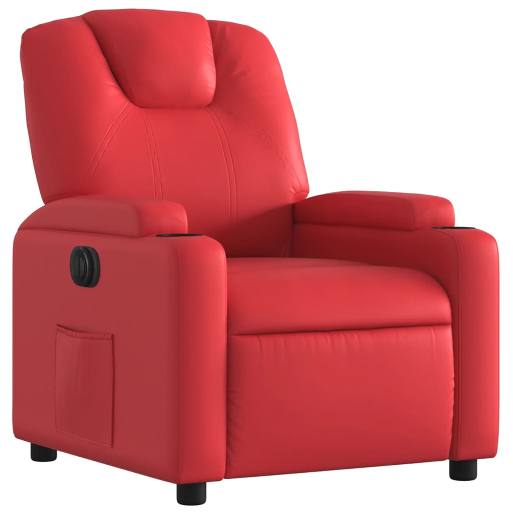 vidaXL Relaxsessel Elektrisch Rot Kunstleder