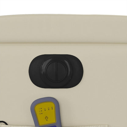 vidaXL Massagesessel Elektrisch Creme Kunstleder