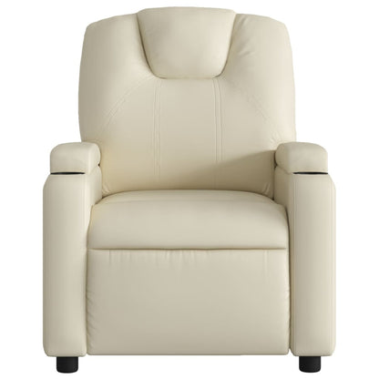 vidaXL Massagesessel Elektrisch Creme Kunstleder