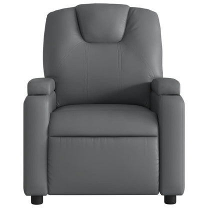 vidaXL Fauteuil de massage électrique Gris Similicuir