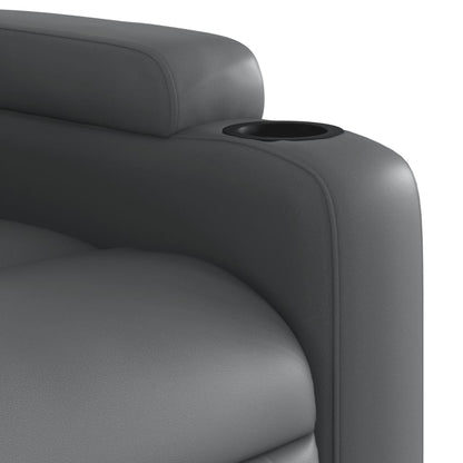 vidaXL Fauteuil de massage électrique Gris Similicuir