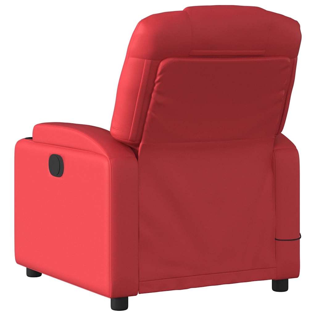 vidaXL Massagesessel Elektrisch Rot Kunstleder