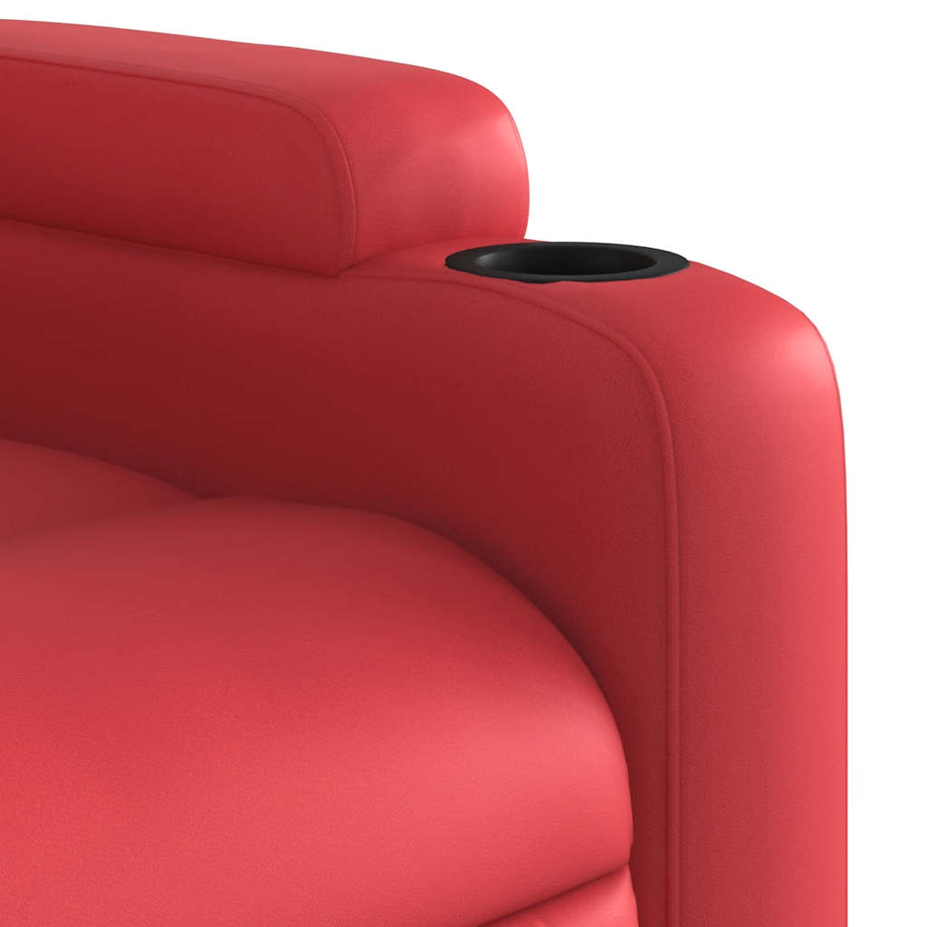 vidaXL Massagesessel Elektrisch Rot Kunstleder