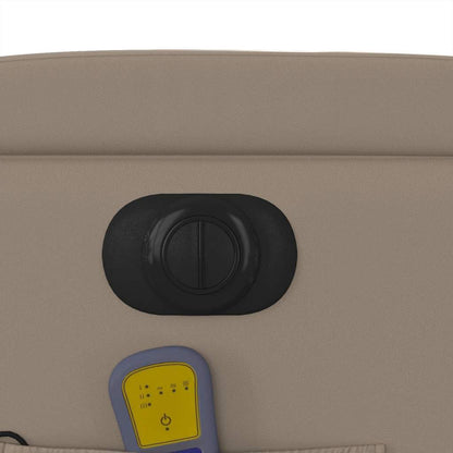 vidaXL Massagesessel Elektrisch Cappuccino-Braun Kunstleder