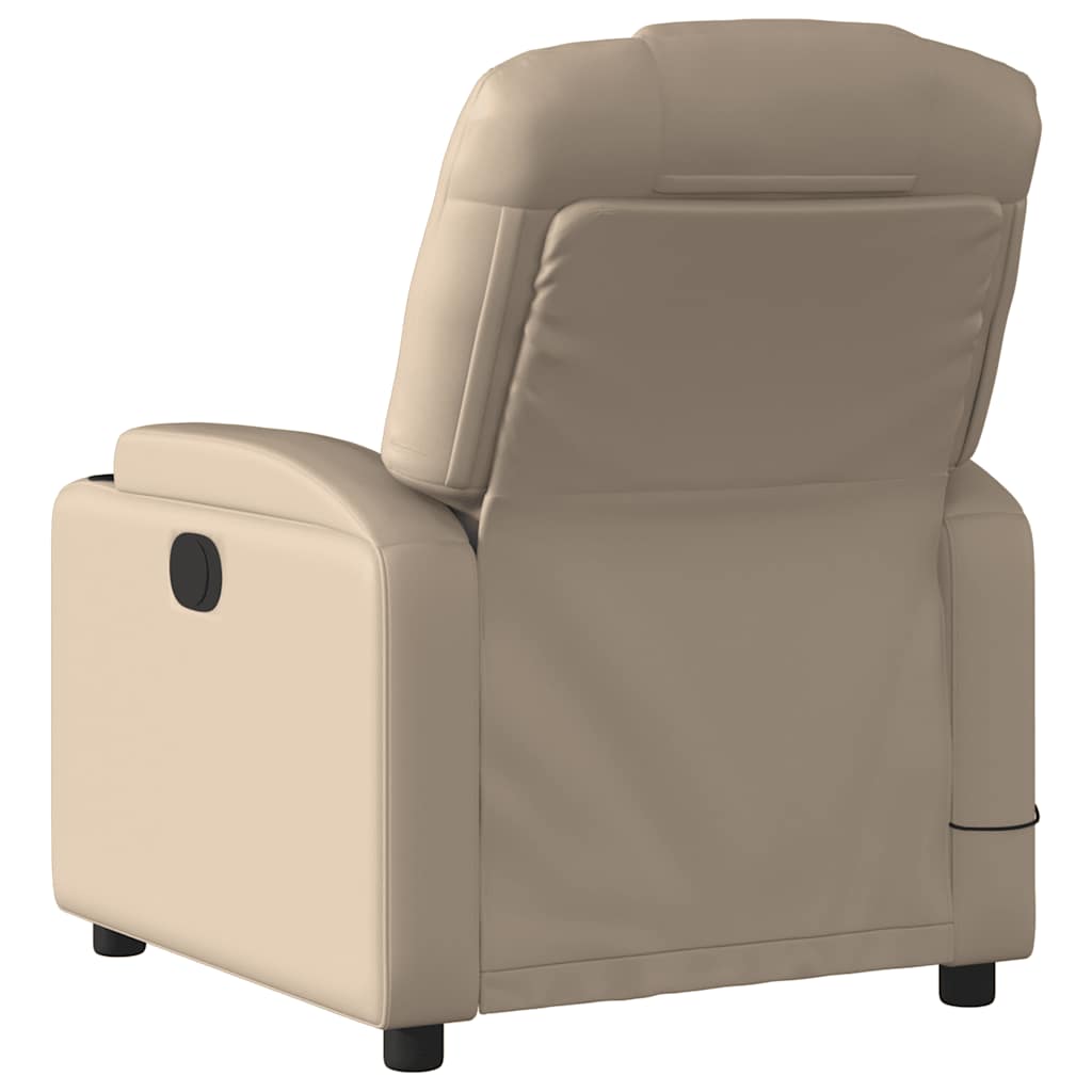 vidaXL Massagesessel Elektrisch Cappuccino-Braun Kunstleder